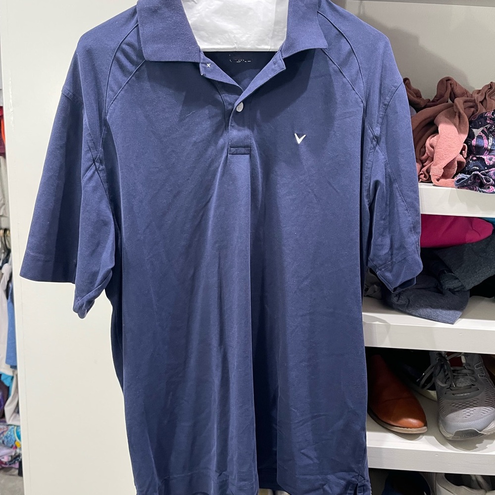 Callaway Blue Polo Classic Short Sleeve Shirt
